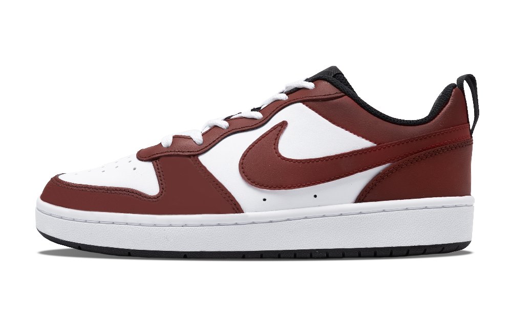 Nike Court Borough Low 2 Burgundy Dream Anti-Slip Wear-Resistant Low-Top Skateboard Shoes GS Burgundy