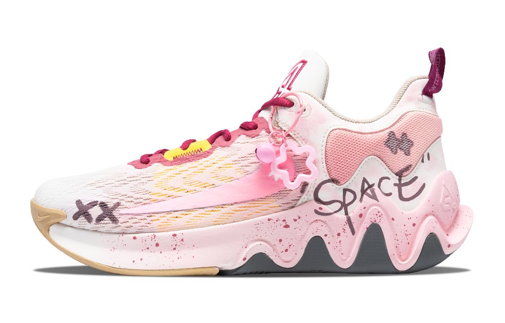 Nike Giannis Immortality 2 Breathable Moisture-Wicking Coverage Low-Top Basketball Shoes Men's White Yellow Pink