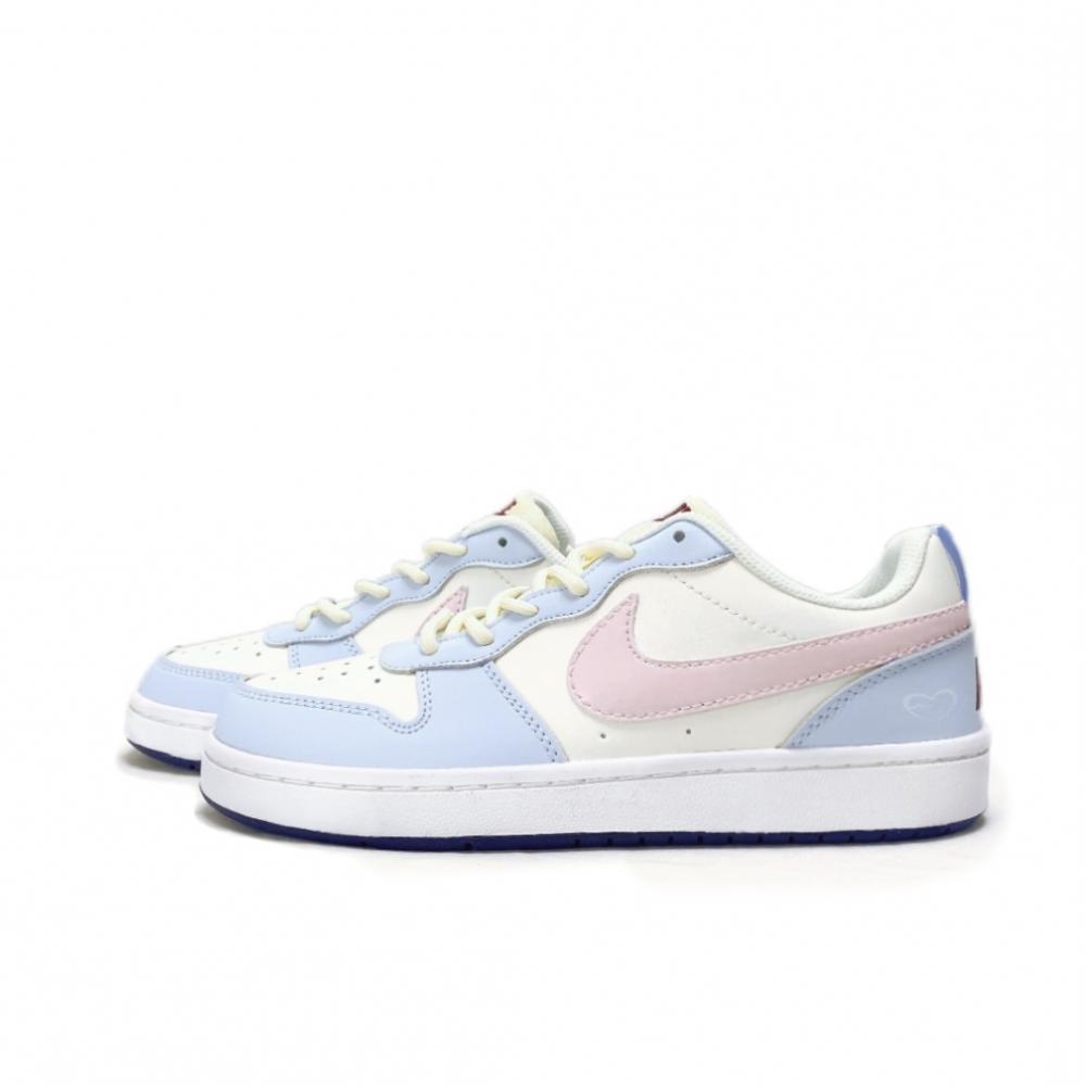 Nike Court Borough Dawn Glow Manufacturing Lightweight And Breathable Low Top Skateboard Shoes GS Blue Pink купить в интернет-магазине Yoocart с быстрой доставкой по России.