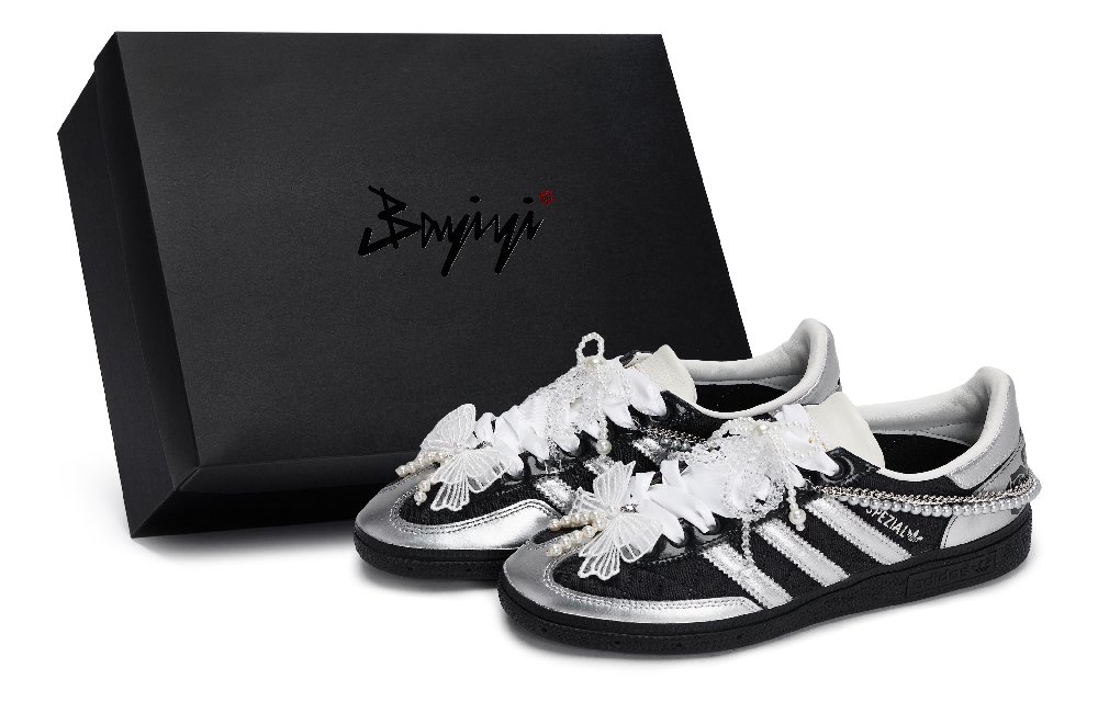 Adidas Originals HANDBALL SPEZIAL Skateboard Shoes Unisex Low top Black/Gray/Silver