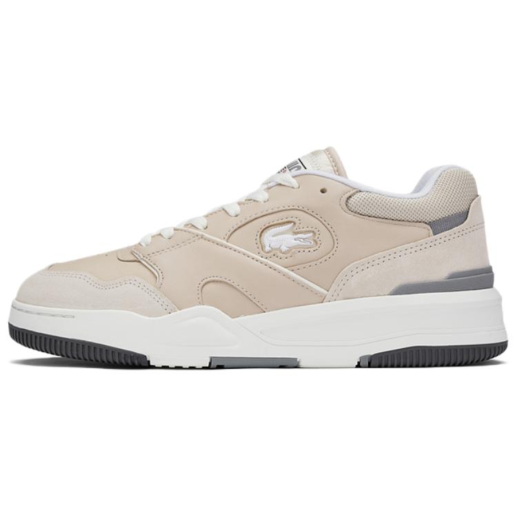 LACOSTE Slip Resistant Low Top Casual Shoes Men's Ecru