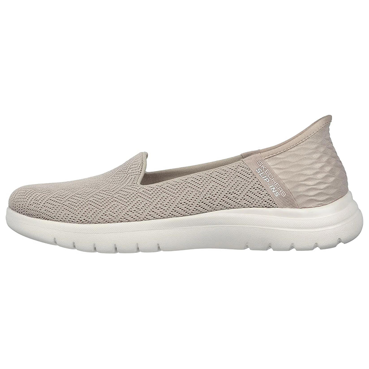Skechers On The GO Fle Cushioning Abrasion Resistant Breathable Low Top Casual Shoes Women's Taupe