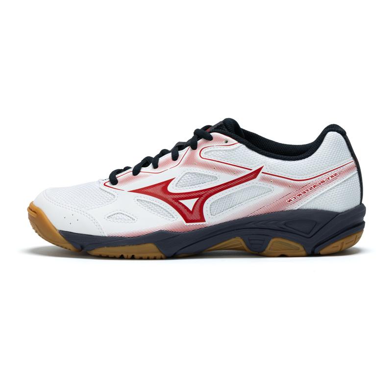 Mizuno Sky Blaster CN Low Top Badminton Shoes Unisex White Black Red