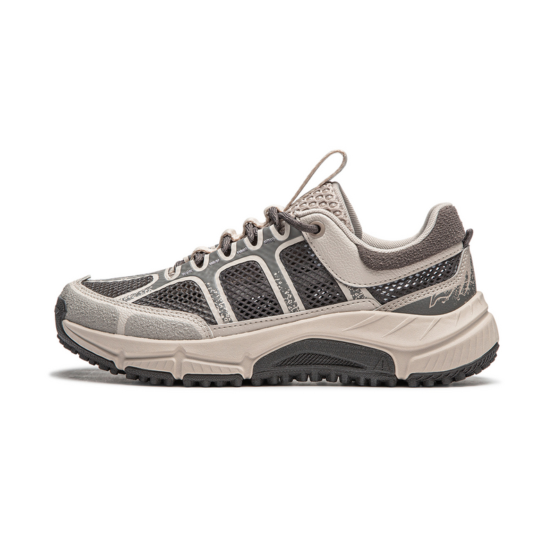 LiNing Yijie LITE Yijie Lite RT Outdoor Cushioning, Wear Resistant Low Top Hiking Shoes Women's Gray