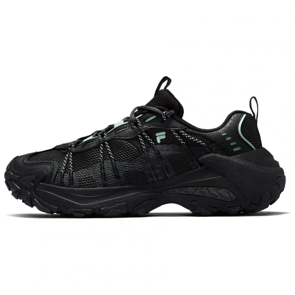 FILA FUSION EXOCET II Mountains Shoe 2 Low Top Chunky Sneakers Women's Obsidian Black