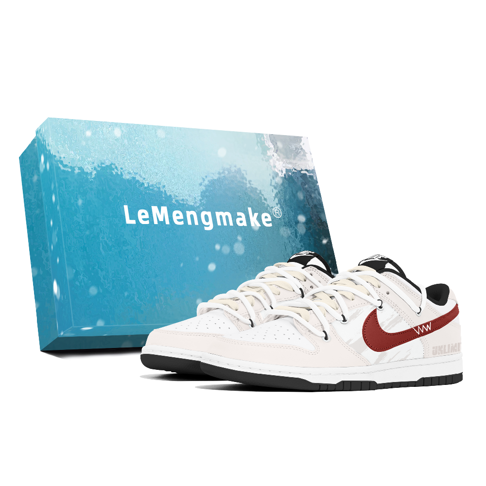 Nike Dunk Abrasion Resistant Low top Skateboard Shoes Unisex Ecru