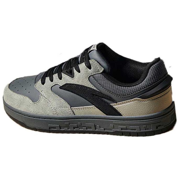 Anta Anti-Slip Wear-Resistant Low-Top Skateboard Shoes Men's Gray Black
