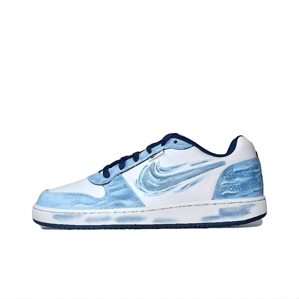 Nike EBERNON Blue Sky Abrasion Resistant Low Top Skateboard Shoes Men's Light Blue