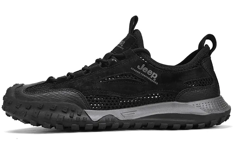Jeep Cushioning, Wear Resistant River Trekking Shoes Men's Black