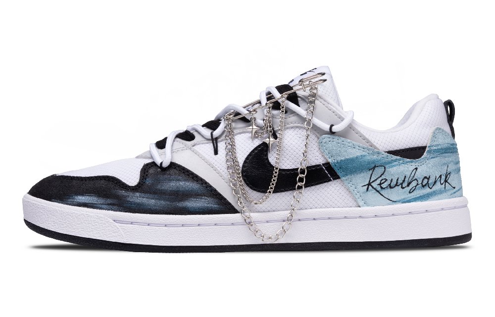 Nike SB Alleyoop Drifters Abrasion Resistant Low Top Skateboard Shoes Men's Blue Black White
