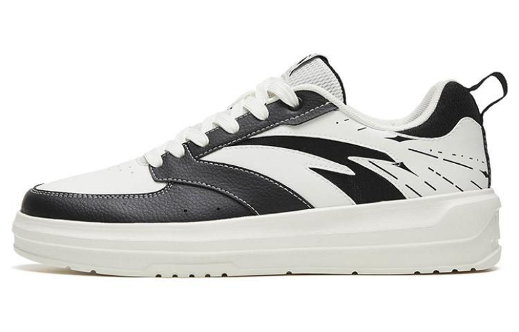 Anta Slip Resistant, Abrasion Resistant, Lightweight Low Top Skateboard Shoes Men's Black White