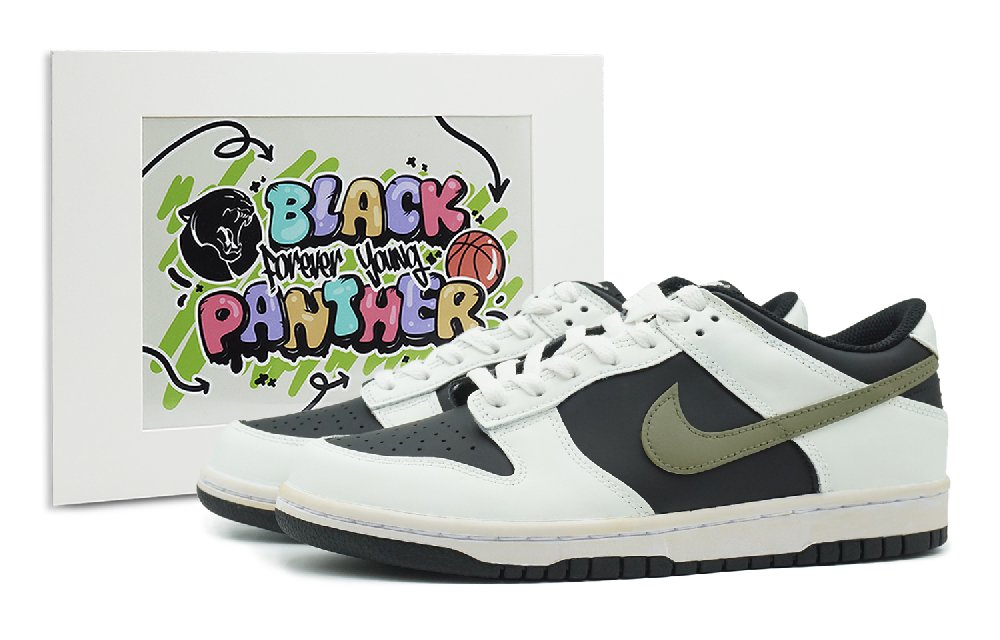 Nike Dunk Low-Top Skateboard Shoes Men's Black White