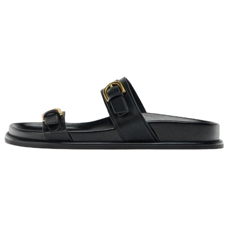 ZARA Slide Slippers Women's Black