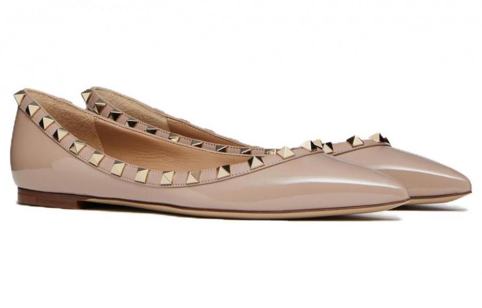 Valentino Rockstud Patent Leather Flats Women's купить в интернет-магазине Yoocart с быстрой доставкой по России.