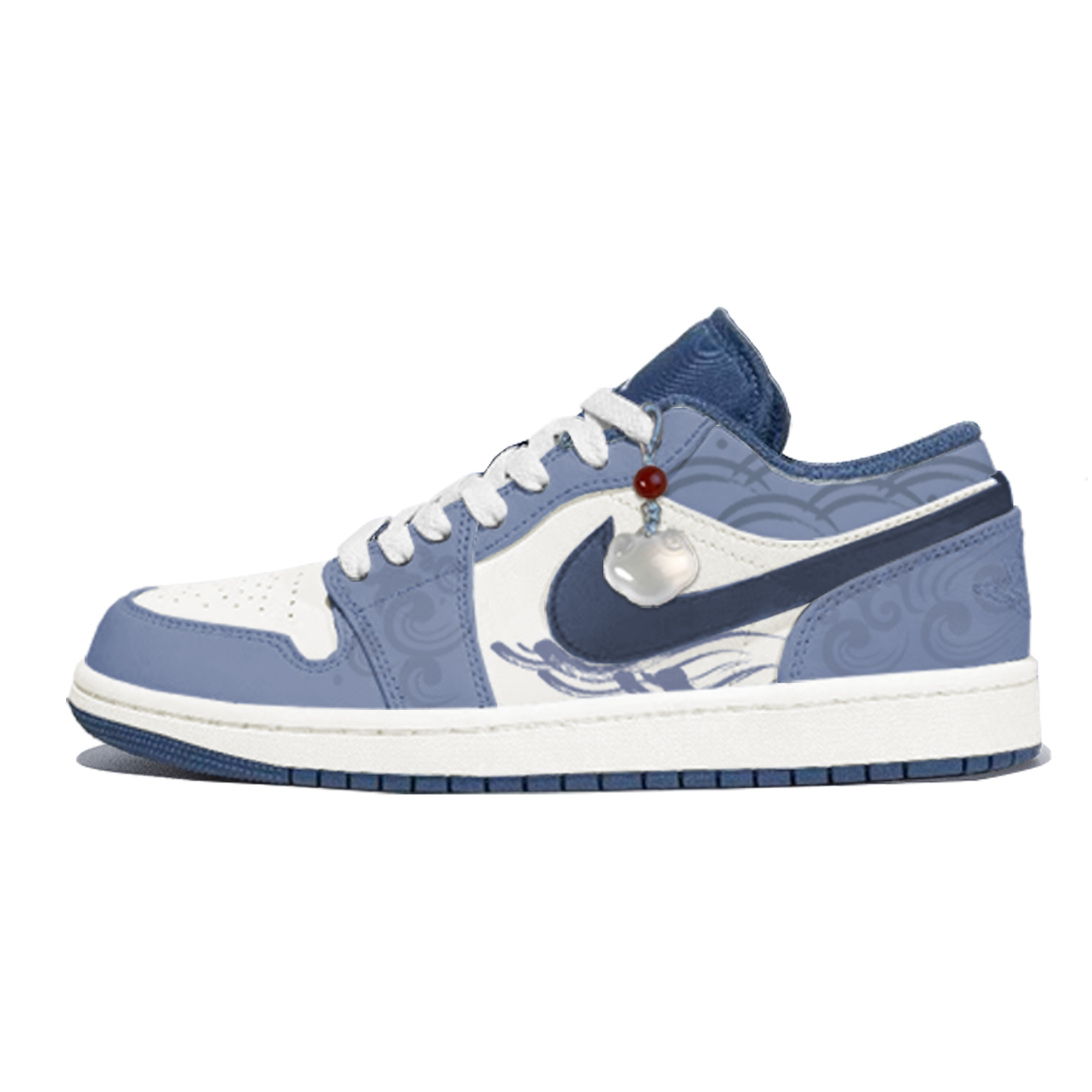 Jordan Air Jordan 1 Abrasion-Resistant Low-Top Vintage Basketball Shoes Men's Haze Blue купить в интернет-магазине Yoocart с быстрой доставкой по России.