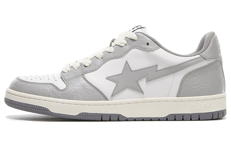 A BATHING APE Court Sta Low 'White Gray'