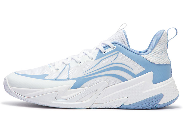 361° Shadow Resilience Cushioning Anti-Slip Wear-Resistant Breathability Low-Top Basketball Shoes Men's Sky Blue