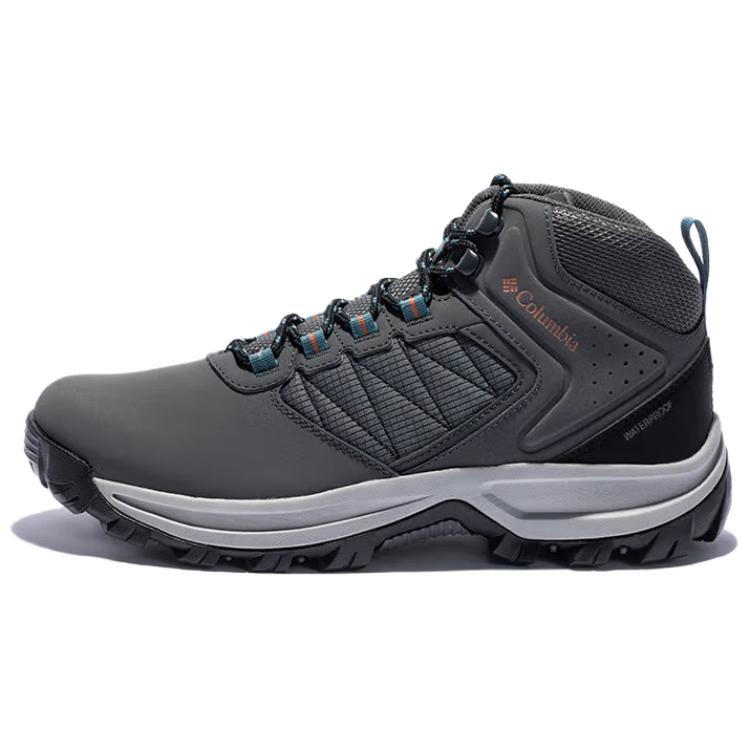Columbia Anti-Slip Wear-Resistant Mid-Top Trekking Shoes Men's Dark Gray