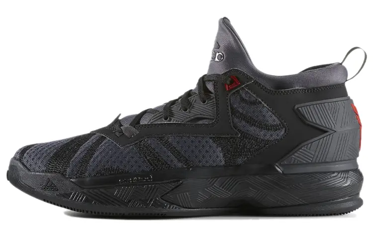 Adidas D Lillard 2 'Core Black Vivid Red'