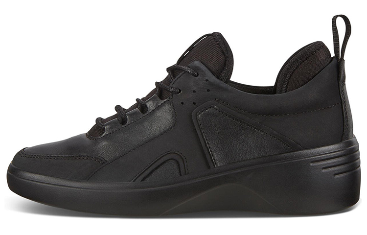 Ecco Soft 7 Wedge Stylish Skateboarding Shoes Women's Black