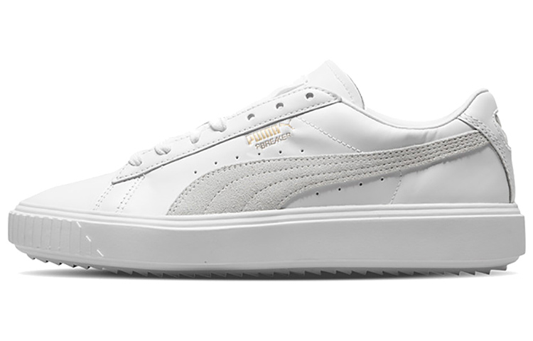 PUMA Breaker Low Top Casual Skate Shoes Unisex White Gray 'White Grey'