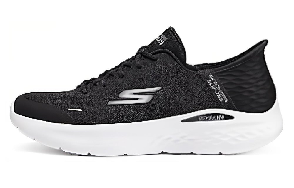 Skechers Slip Ins Anti-Slip Wear-Resistant Low-Top Slip-Ins Technology Running Shoes Men's Black White