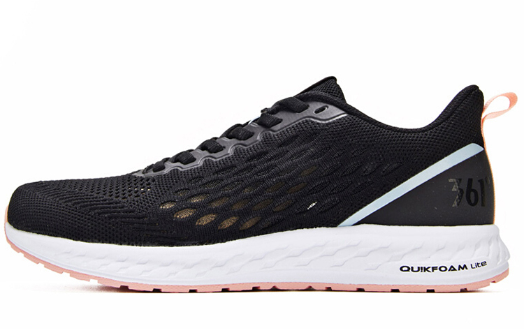 361° Shock Absorbers Slip Resistant, Abrasion Resistant, Breathable Low Top Running Shoes Women's Black Pink
