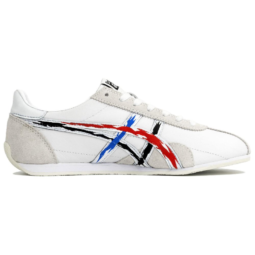 Onitsuka Tiger Runspark Anti Slip Wear Resistant Low Top Running Shoes Unisex Black White