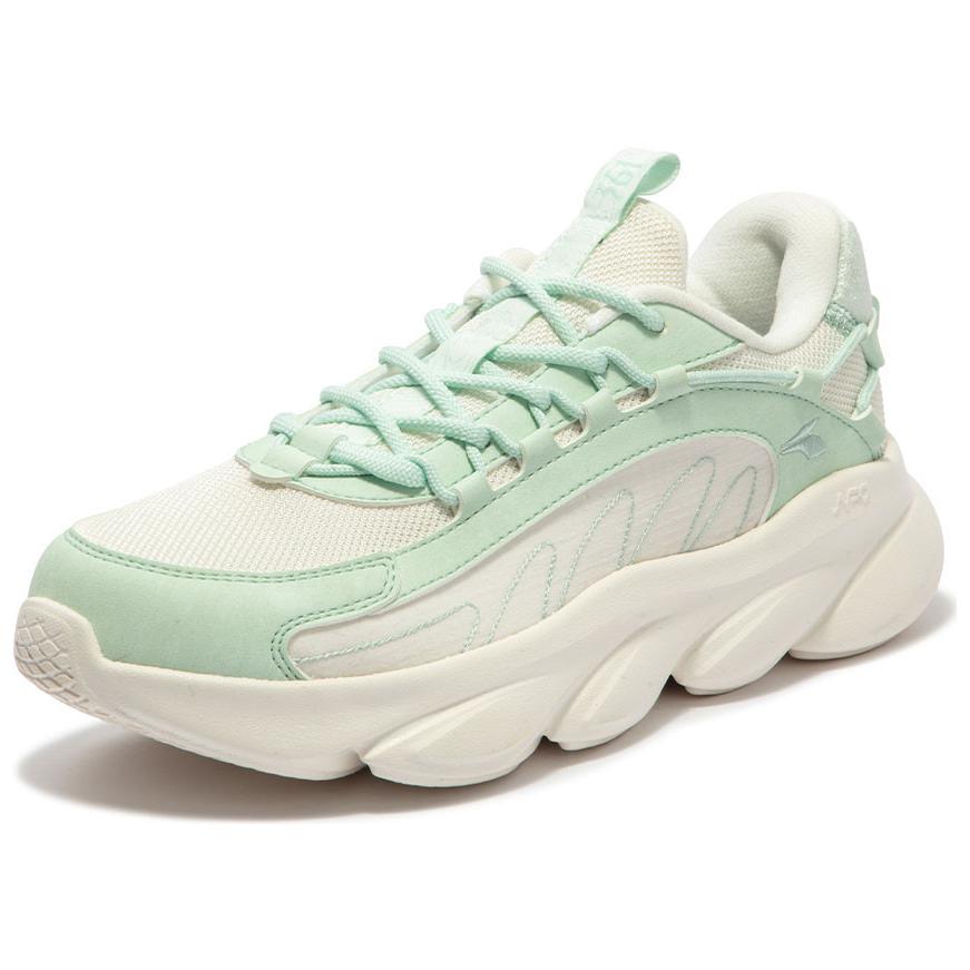 361° Spirit Fox Cushioned Slip-Resistant Abrasion-Resistant Low-Top Casual Running Shoes Women's Green White