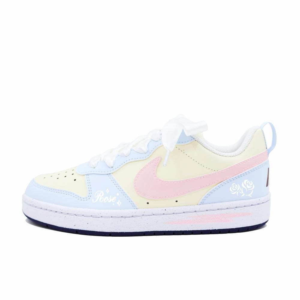 Nike Court Borough Skateboard Shoes Women's Low-Top Pink/White