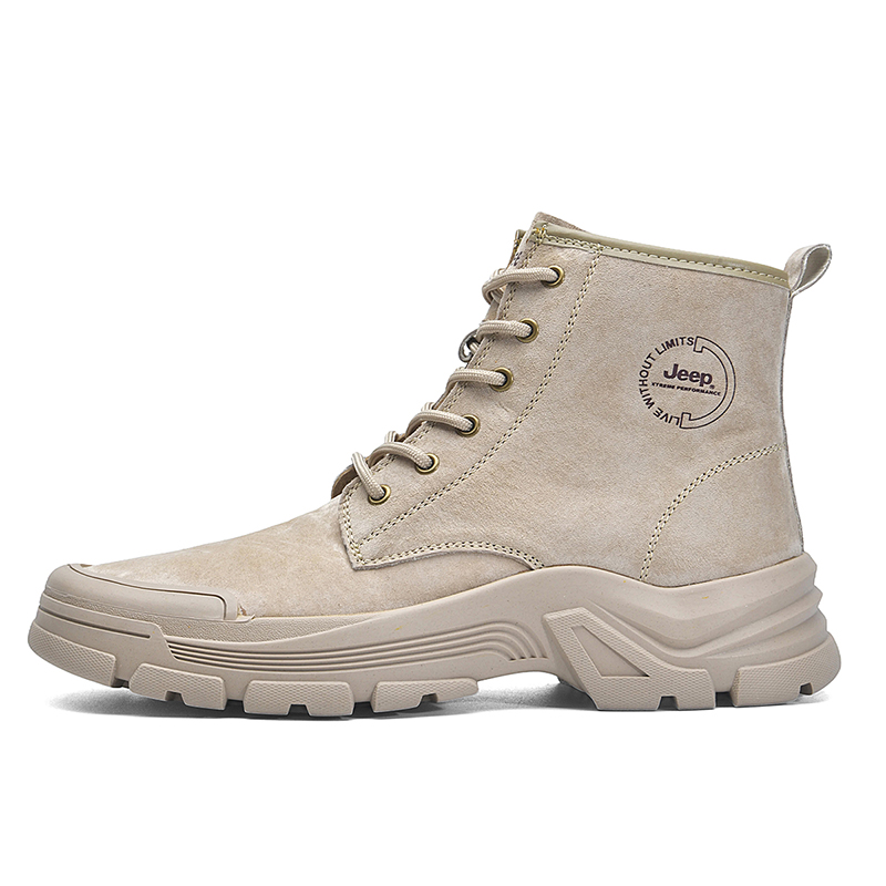 Jeep Crew Martin Boot Medium Heel Unisex Sand