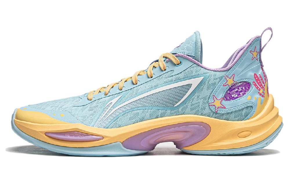 LINING Super Light 2024 Basketball Shoes Men Low Top Refreshing Blue