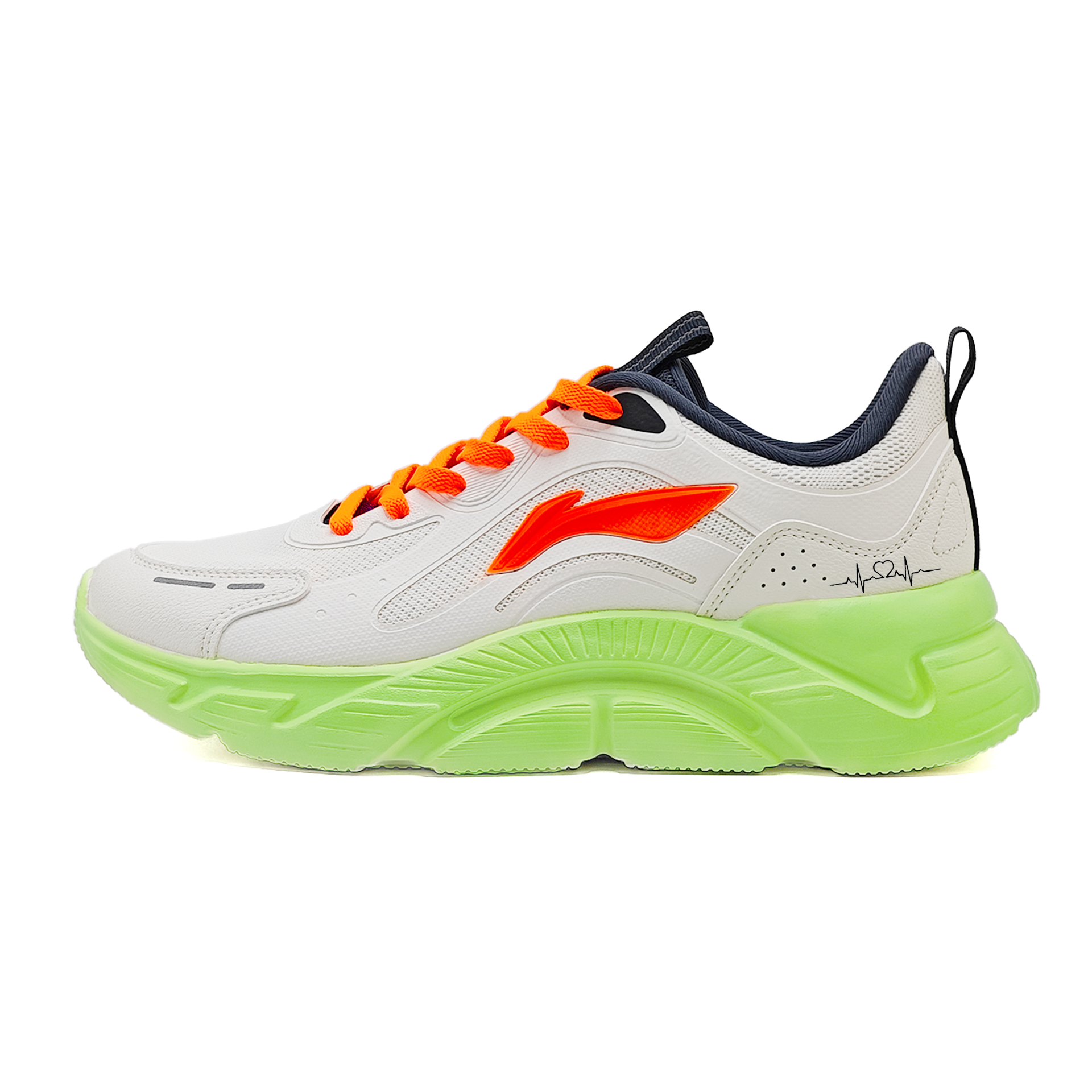 LiNing Lightweight And Airy Cushioning, Slip Resistant, Lightweight Low top Casual Sprint Running Shoes Unisex Orange