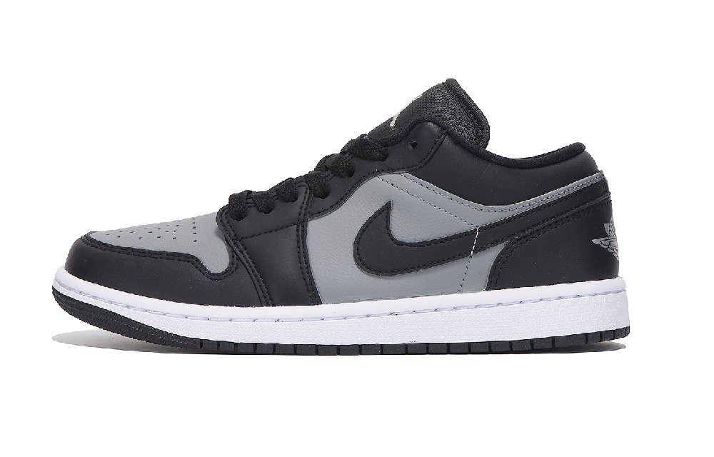 Jordan Air Jordan 1 Slip Resistant And Abrasion Resistant Coverage Low Top Vintage Basketball Shoes Women's Black Gray