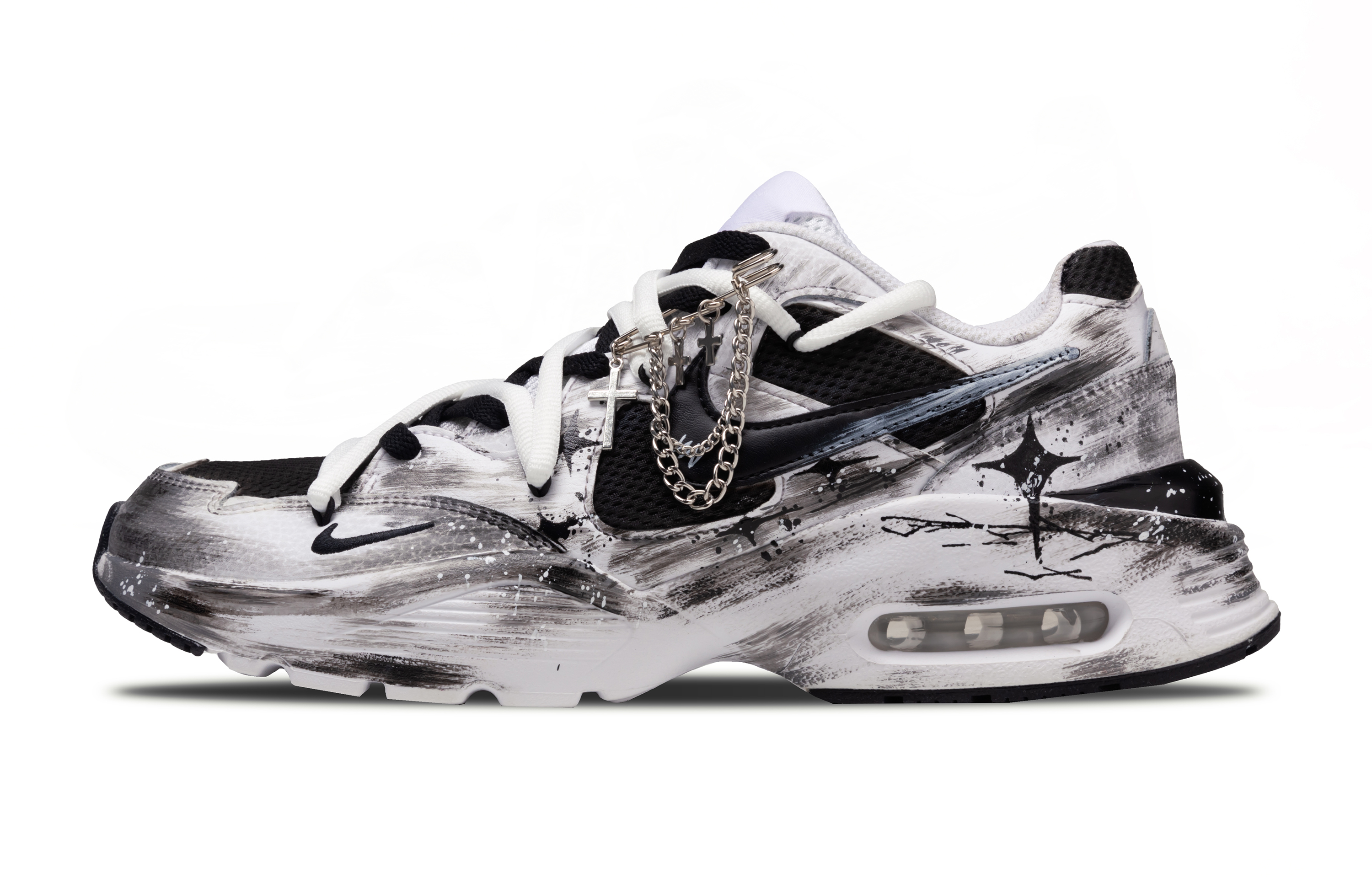 Nike Air Max Fusion Low top Running Shoes Unisex Black White купить в интернет-магазине Yoocart с быстрой доставкой по России.