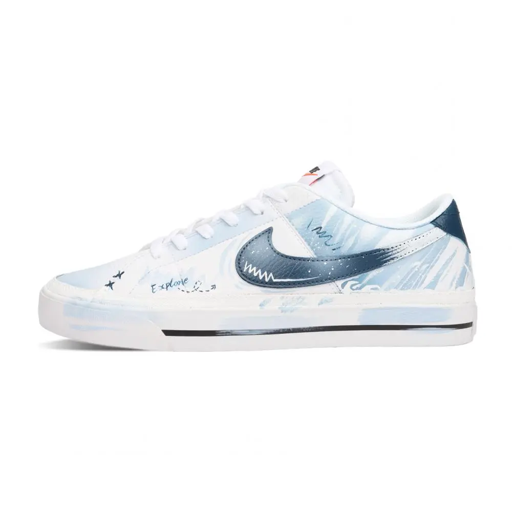 Nike Court Legacy Ask Mountain Abrasion Resistant Low top Skateboard Shoes Unisex Blue