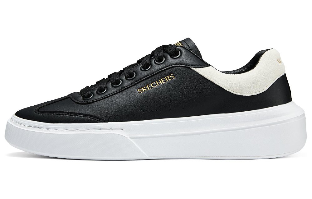 Skechers Court Classics Low Top Skateboard Shoes Men's Black White