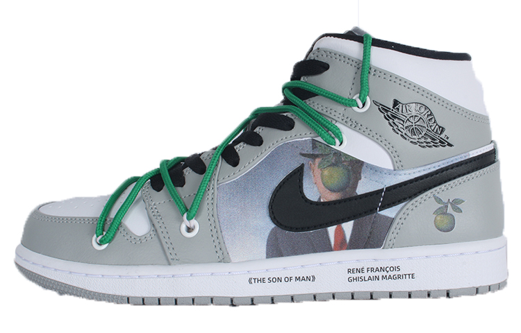Jordan Air Jordan 1 Cushioning Anti-Slip Wear-Resistant Breathability Low-Top Vintage Basketball Shoes Men's Smoke Gray