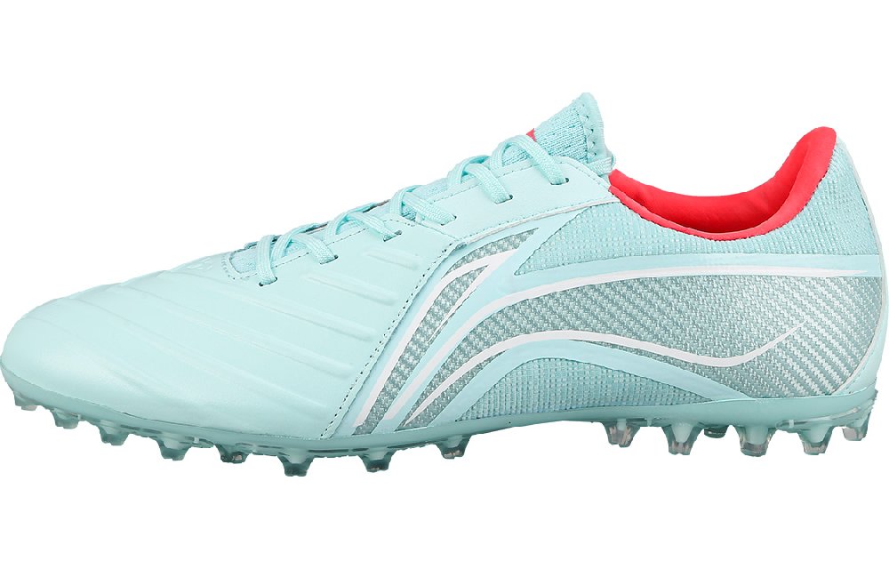 LiNing Jin TF Turf Artificial Ground Shock Absorbers With Slip Resistant Features Soccer Shoes Men's Island Blue