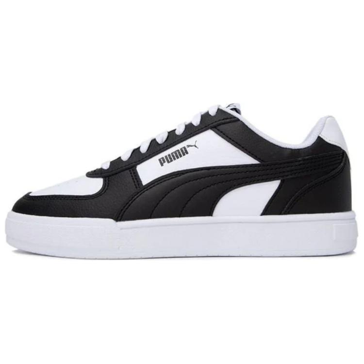 PUMA Caven Abrasion Resistant Breathable Low Top Skateboard Shoes Unisex Black White