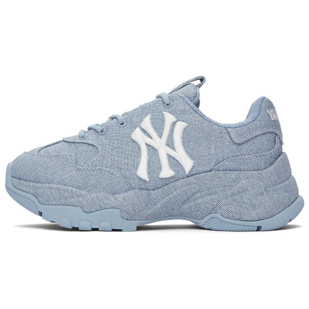 MLB New York Yankees Anti-Slip Wear-Resistant Low-Top Chunky Sneakers Unisex Blue