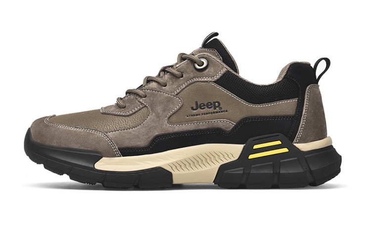 Jeep Low Top Casual Shoes Men's Khaki