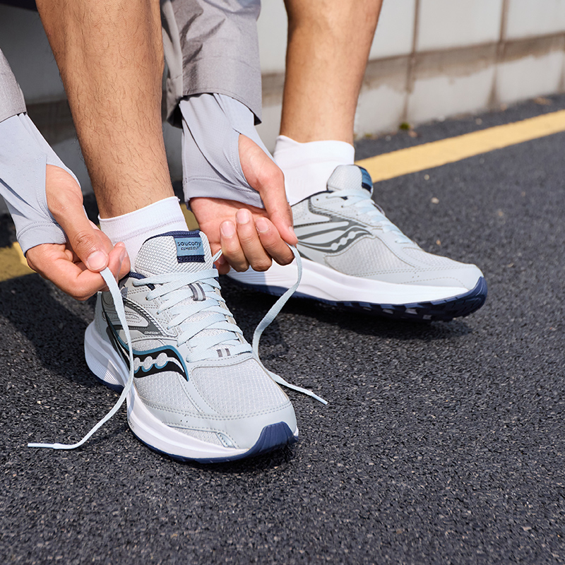 Saucony Low-Top Entry-Level Everyday Running Shoes Men's Gray Blue купить в интернет-магазине Yoocart с быстрой доставкой по России.