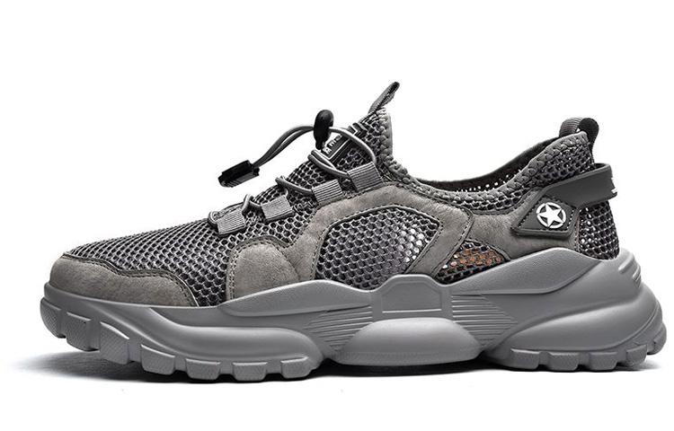 Jeep Cushioned Wear-Resistant Breathable Low-Top Casual Shoes Men's Gray