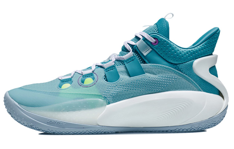 LiNing SONIC 9 Low Slip-Resistant Cushioning Wear-Resistant Low-Top Performance Basketball Shoes Blue White