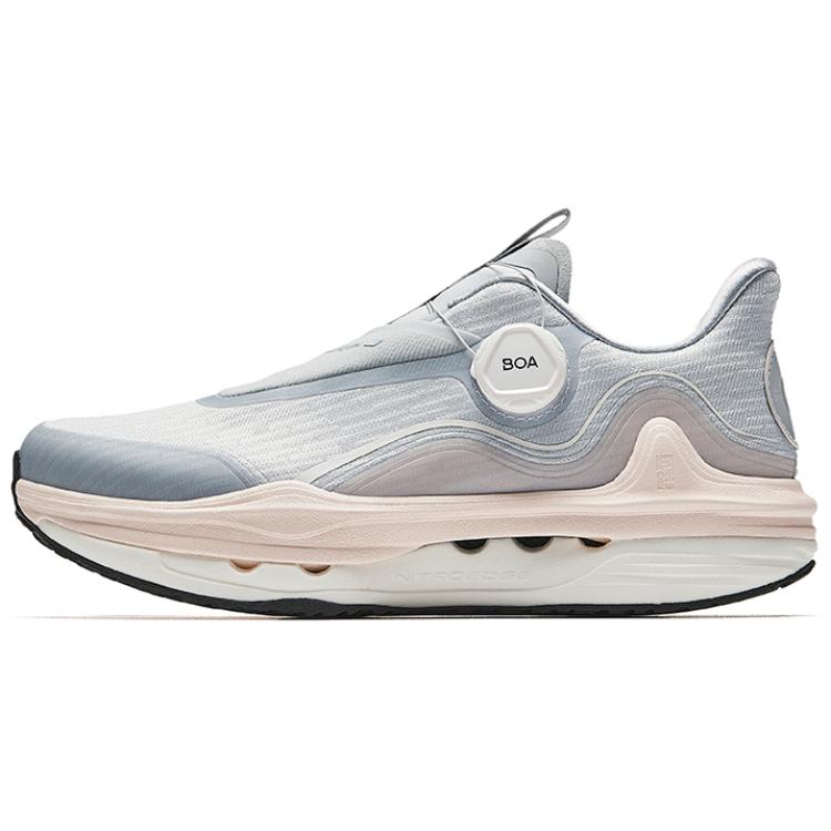 Anta Anti-Slip Wear-Resistant Low-Top Running Shoes Women's Pink White Gray