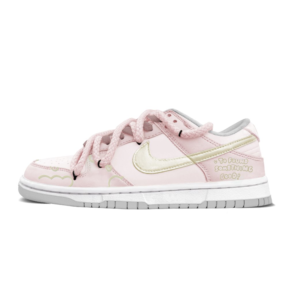 Nike Dunk Abrasion-Resistant Low-Top Skateboard Shoes Unisex Pink