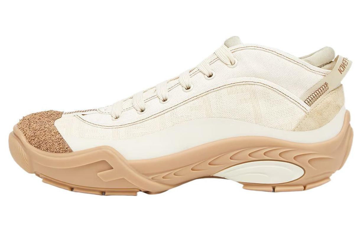 FENDI Monogrammed Panel Lace Up Sneakers