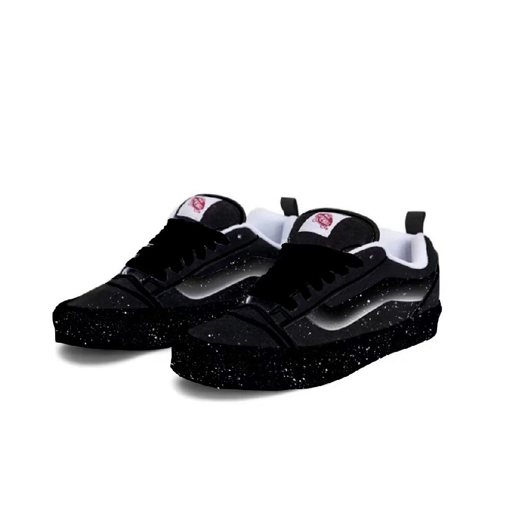 Vans Knu Skool Coverage Slip Resistant And Abrasion Resistant Low Top Skateboard Shoes Unisex Black