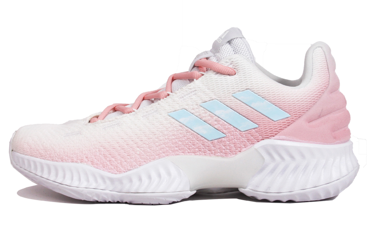 Adidas Pro Bounce 2018 Basketball Shoes Men Low-Top Pink Blue